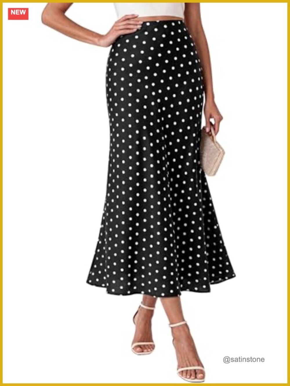 Silk Midi Skirt Women Elastic High Waist A-Line Satin Long Skirt Wedding Party